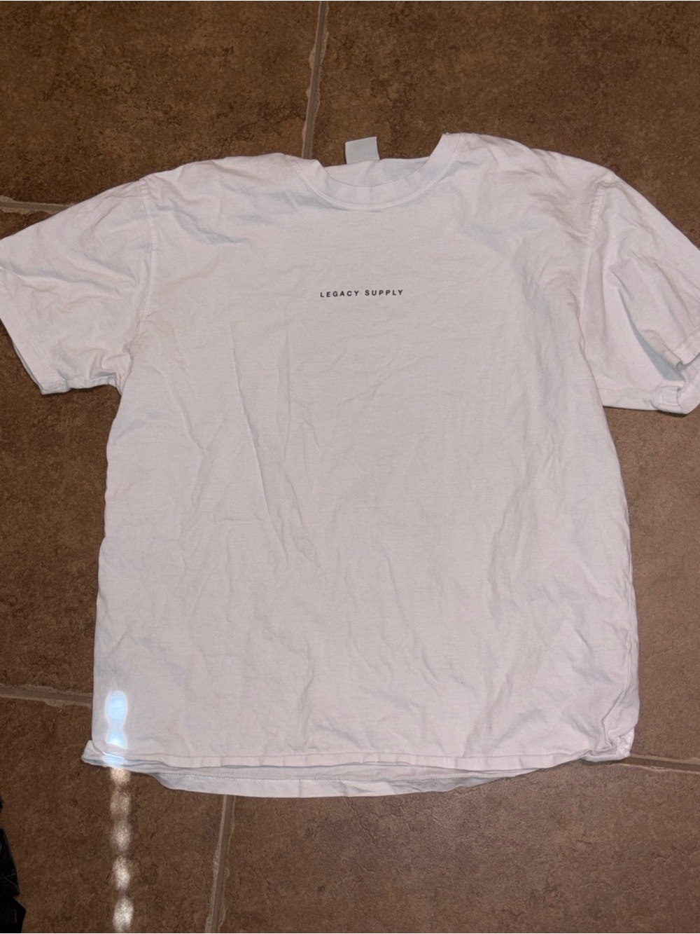 Cotton On White Crewneck Tee with Small Chest Logo
